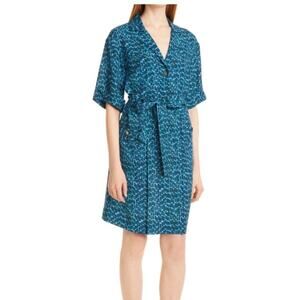 DYVNA Safari Belted Silk Blend Dress